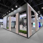 Custom exhibition stand design enhancing brand visibility at Las Vegas events