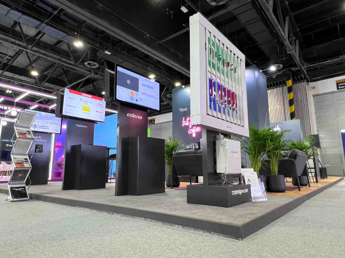 Professional exhibition booth design company creating a premium trade show booth