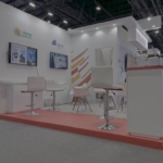 Professional exhibition stand designed in New York to attract visitors and generate more trade show leads.