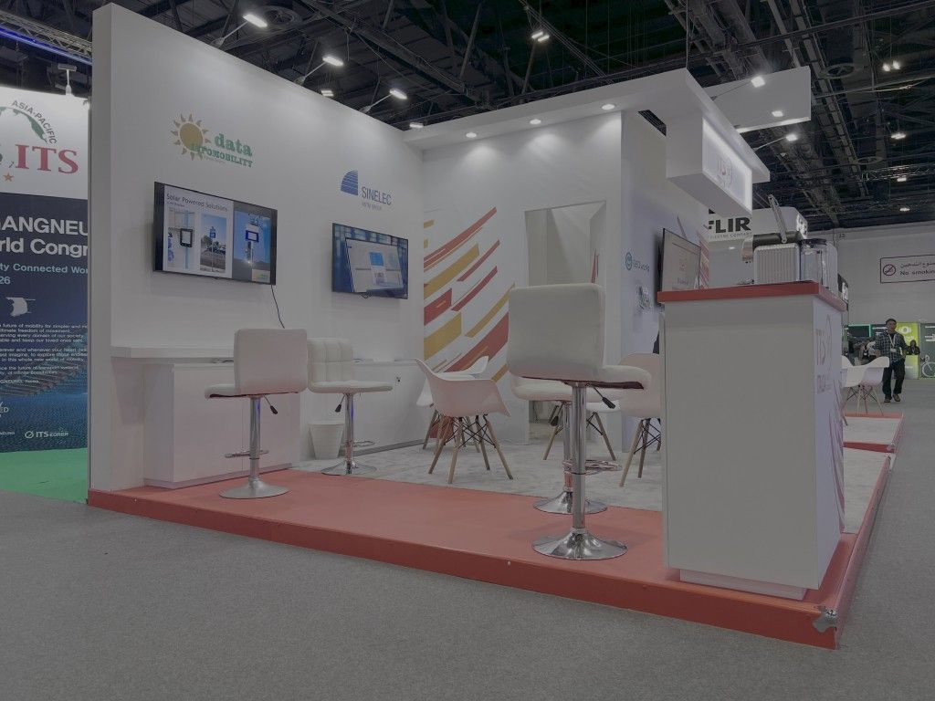 Professional exhibition stand designed in New York to attract visitors and generate more trade show leads.